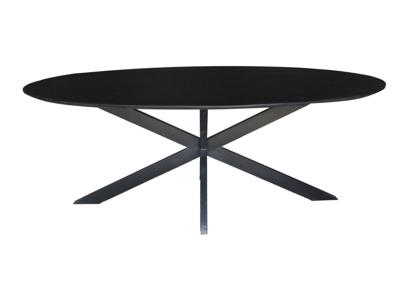 Eettafel Oslo Zwart Ovaal 210 cm