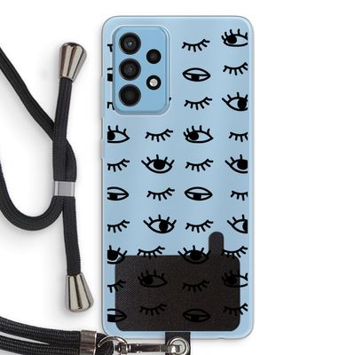 Eye pattern #2: Samsung Galaxy A52 Transparant Hoesje met koord