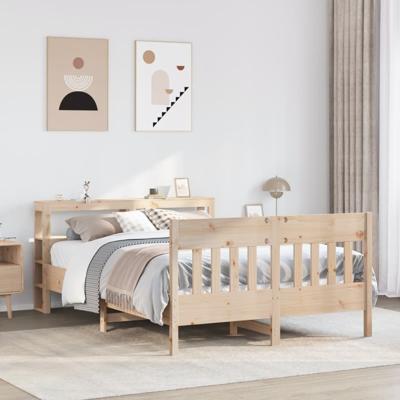Bedframe zonder matras massief grenenhout 140x190 cm