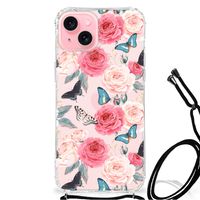 iPhone 15 Plus Case Butterfly Roses