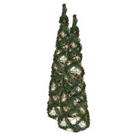 2x stuks kerstverlichting figuren Led kegel kerstbomen draad/groen 60 cm 30 leds - thumbnail