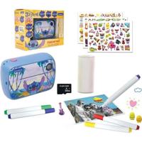 LEXIBOOK- Fotocamera istantanea Starcam foto + video Stitch - Due sensori da 1,3 MP - Flash schermo LCD da 2 pollici incluso - Blu