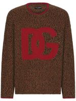 Dolce & Gabbana pull en laine à logo intarsia - Rouge - thumbnail