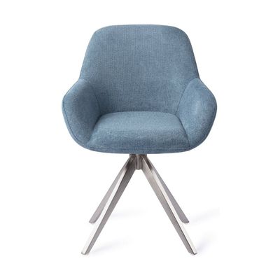 Jesper Home Kushi eetkamerstoel Ocean Eyes turn steel