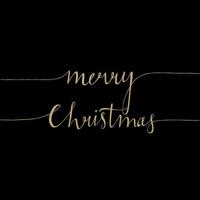Ambiente Kerstservetten - 20x - Merry Christmas - zwart - 33 x 33 cm - 3 laags