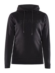 Craft Overhead Logo Hoody Dames L Zwart