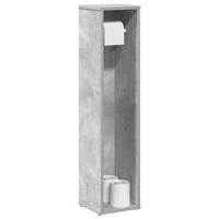 Badkamerkast met rolhouder betongrijs 20,5x20x90 cm