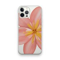 Pink Ellila Flower: iPhone 12 Pro Transparant Hoesje