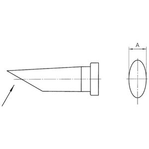 Weller LT-CC Soldeerpunt Ronde vorm, lang, afgeschuind Grootte soldeerpunt 3.2 mm Inhoud: 1 stuk(s)