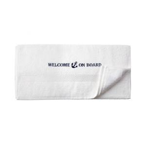 Captain&apos;s Collection Handdoek Welcome On Board Geborduurd 50 X 100 Cm Wit Default