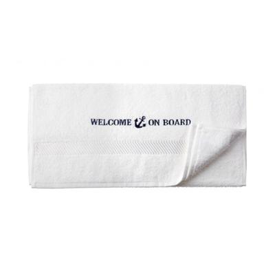 Captain&apos;s Collection Handdoek Welcome On Board Geborduurd 50 X 100 Cm Wit Default