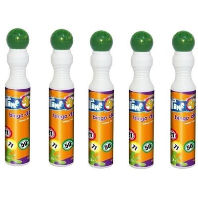 5x Groene bingostiften/markers 43 ml