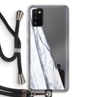 Gestreepte marmer: Samsung Galaxy A41 Transparant Hoesje met koord