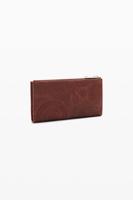Portemonnee L met borduursels - BROWN - U