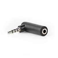 Nedis Stereo-Audioadapter | 3,5 mm Male | 3,5 mm Female | 90° Gehoekt | 10 Stuks | 1 stuks - CAGP22980BK CAGP22980BK - thumbnail