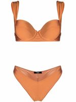 Noire Swimwear bikini à effet verni - Orange - thumbnail