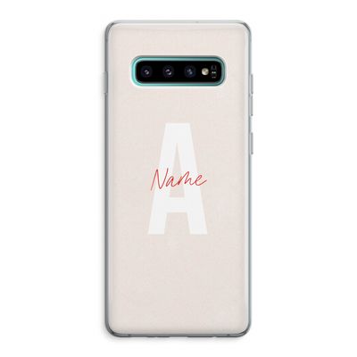 Strawberry Milkshake: Samsung Galaxy S10 Plus Transparant Hoesje