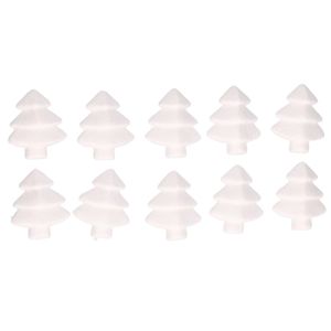 10x Hobby/DIY piepschuim kerstbomen 6 cm   -