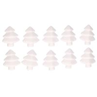 10x Hobby/DIY piepschuim kerstbomen 6 cm