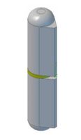 Charmag aanlaspaumelle staal/staal bolle kop 160mm