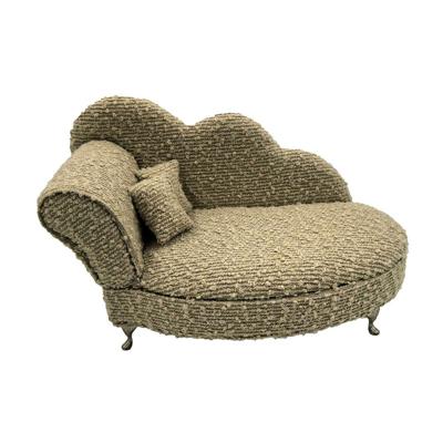 Doos-Juwelenkistje Versa Grijs Polyester Metaal Spiegel Hout MDF 12,5 X 17 X 26,5 CM Sofa