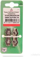Staaldr.klem 3mm dup rvs 2st - Deltafix