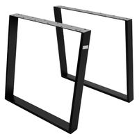 Tafelpoten Set van 2 75x72 cm Zwart Staal ML-Design - thumbnail