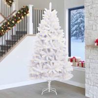 VidaXL Kunstkerstboom met 300 led wit 270 cm pvc en metaal
