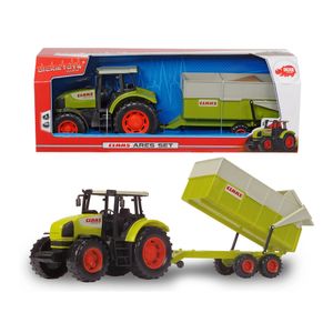 Dickie Toys tractor met aanhanger Claas Ares - 57 cm