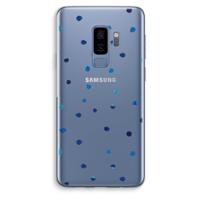 Blauwe stippen: Samsung Galaxy S9 Plus Transparant Hoesje