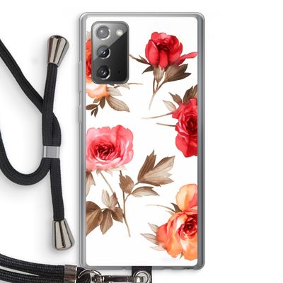 Roosjes: Samsung Galaxy Note 20 / Note 20 5G Transparant Hoesje met koord
