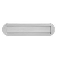 Intersteel Brievenbus ovaal met klep en regenrand geborsteld RVS