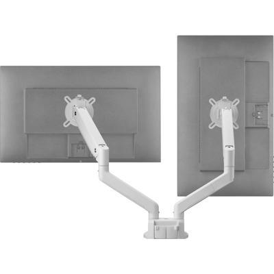 One For All Solid Dual white Monitor-tafelbeugel 33 cm (13) - 88,9 cm (35) Wit In hoogte verstelbaar, Kantelbaar en roteerbaar, Zwenkbaar