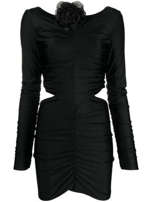 Giuseppe Di Morabito robe courte à fleurs appliquées - Noir
