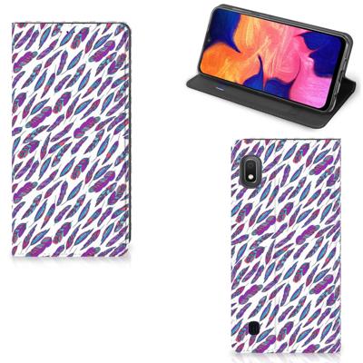 Samsung Galaxy A10 | Hoesje met Magneet | Feathers Color Samsung Galaxy A10 | Hoesje met Magneet | Feathers Color