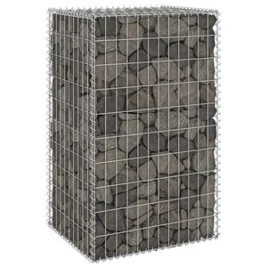 VidaXL Schanskorfmuur met deksels 60x50x150 cm gegalvaniseerd staal