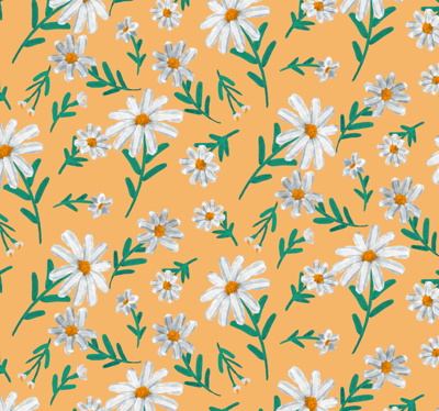 Natuur fotobehang daisy bloem gele achtergrond