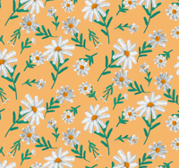 Natuur fotobehang daisy bloem gele achtergrond