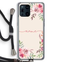 Rozen: Oppo Find X3 Transparant Hoesje met koord