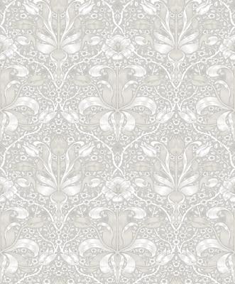 Dutch Wallcoverings Hidden Tr2 -Spring Thicket Wit/Grs - Wit/Grijs