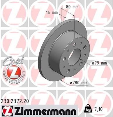Remschijf Coat Z 230237220