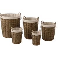 Decoratieve Mand Home ESPRIT Bruin Katoen vlechtwerk Cottage