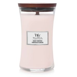 WoodWick Sheer Tuberose Large Jar kaars Rond Roze 1 stuk(s)