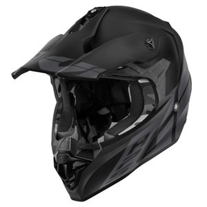 GIVI 60.1 Invert Mat, Motorcross helm, Zwart-Donker Grijs