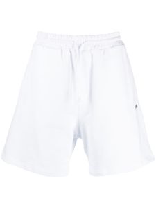 MSGM short en coton à logo imprimé - Blanc