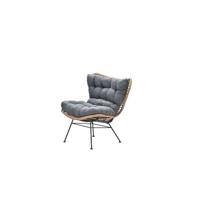 Libelle relax fauteuil - natural rotan - mystic grey