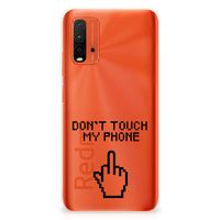 Xiaomi Poco M3 Silicone-hoesje Finger Don't Touch My Phone