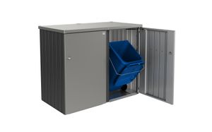 Biohort | Containerbox Alex Variant 1.3 | Zijwanden Zilver-Metallic en Dak Donkergrijs-Metallic