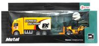 Toi-Toys Metal frictie sleepwagen met auto