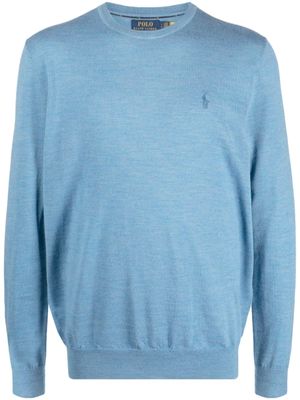 Polo Ralph Lauren sweat en laine à logo brodé - Bleu